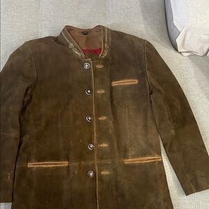 Men's Elegant Brown Suede Jacket